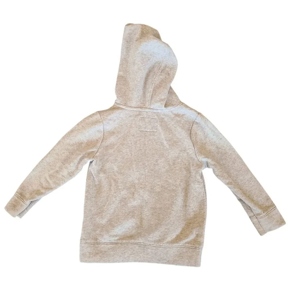 Old Navy Toddler Hoodie 4T Heather Gray Red Buffalo Plaid Bear Kangaroo Pocket